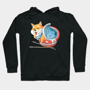 Shiba Dog Ramen Japanese Manga T-shirt by Tobe Fonseca Hoodie